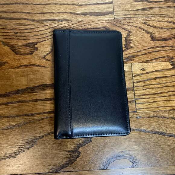 FranklinCovey Black Leather Pocket Size 6-Ring Binder Planner Organizer